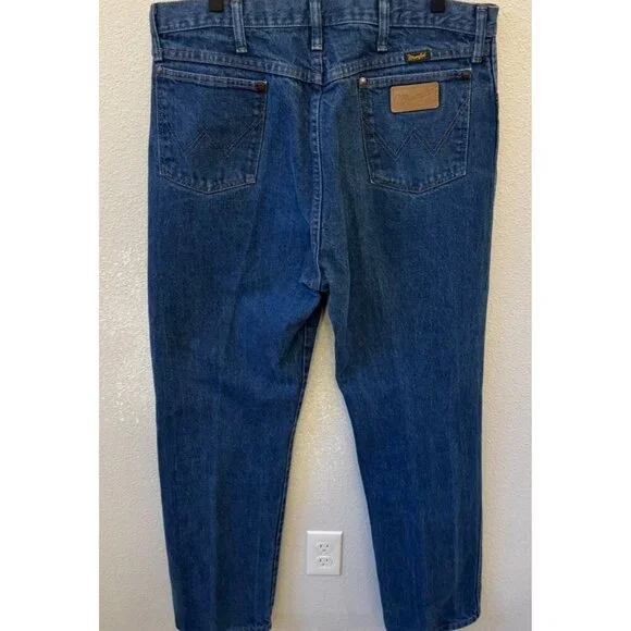 Wrangler 13MWZPW Cowboy Cut Original Fit Denim Jeans Men's W36xL34 Blue Western - Picture 4 of 7